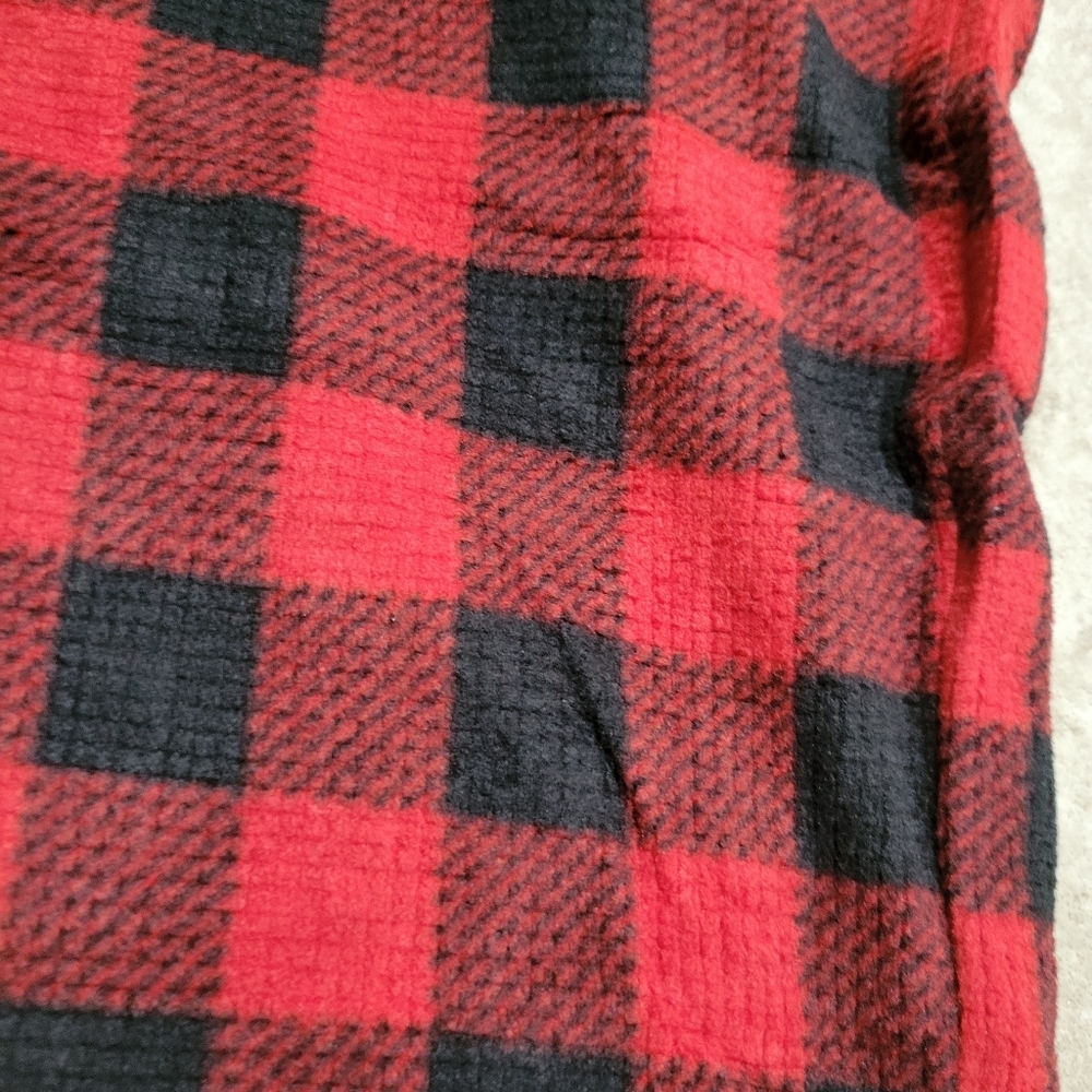Sleepwear Eddie Bauer 2 Piece Red Plaid Moose Pajama Set Women's Large XL - Picture 6 of 10